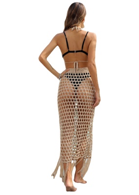 Robe à franges creuses et chemisier deux pièces