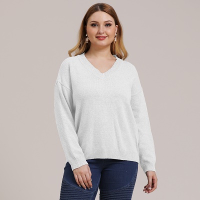 Top femme tissé col V polyester