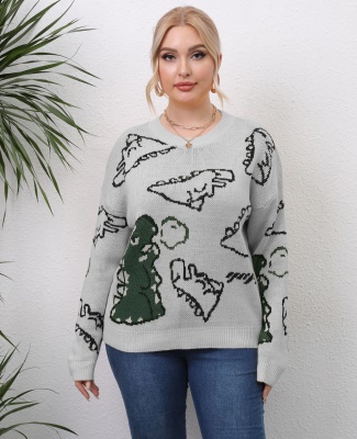 Top femme tissé imprimé dinosaure lâche
