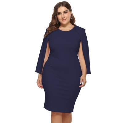 Robe classe avec manches ouvertes  pour femme