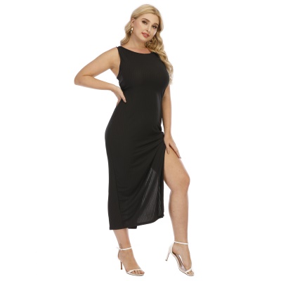 Robe longue avec fente pour femmes