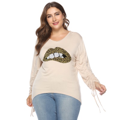 Top femme col V paillettes broderie manches réglables