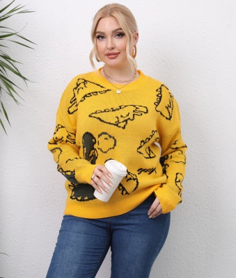 Top femme tissé imprimé dinosaure lâche
