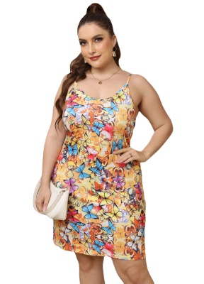 Robe slim à bretelles et à hanches