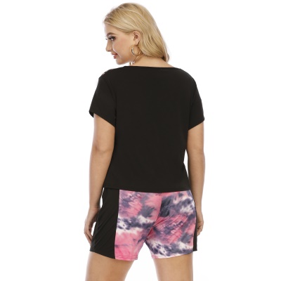 Top femme creux brûlé en tissu droit noir