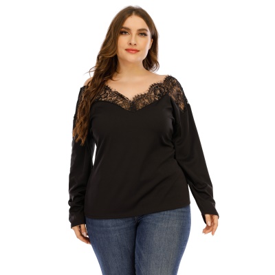 Haut dame dentelle patchwork dos nu profond V