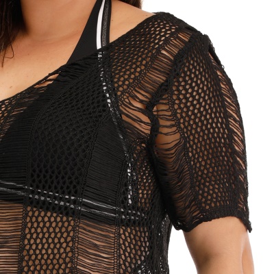 Robe femme ajouré dos nu bandoulière