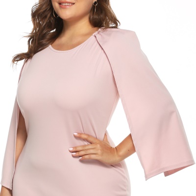 Robe classe avec manches ouvertes  pour femme