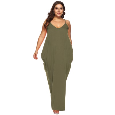Robe à double poche Robe longue avec bretelles