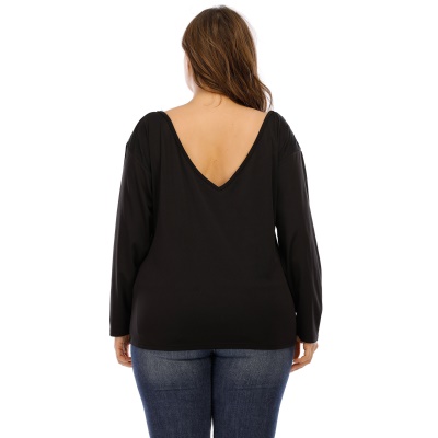 Haut dame dentelle patchwork dos nu profond V