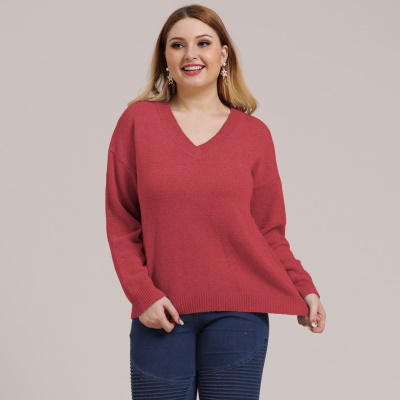 Top femme tissé col V polyester