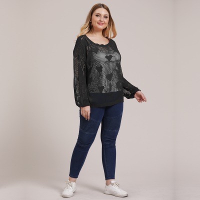 Top femme Love Love Motif découpé tissé