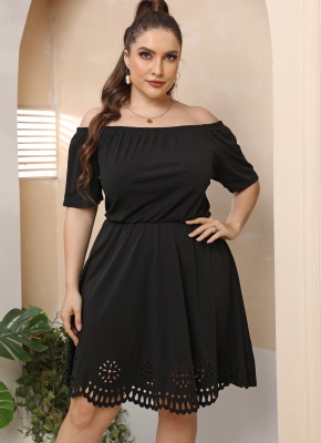 Robes à manches courtes pour femmes de grande taille