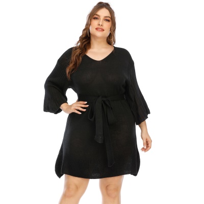 Robe à bretelles à manches évasées