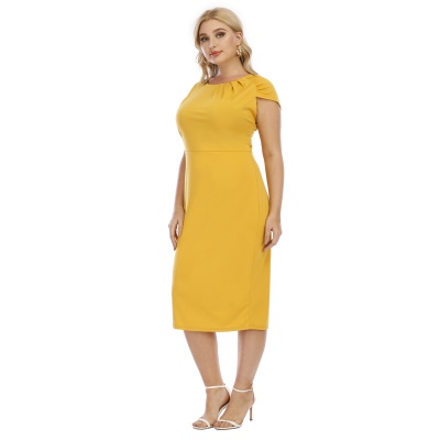 Robe classe avec manches ouvertes  pour femme