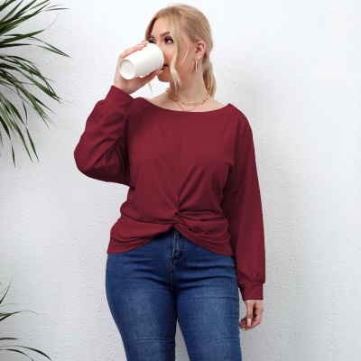 Top droit croisé irrégulier pour femmes