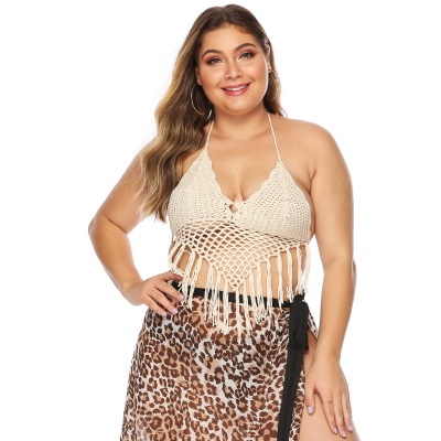 top femme patchwork franges creux cou suspendu