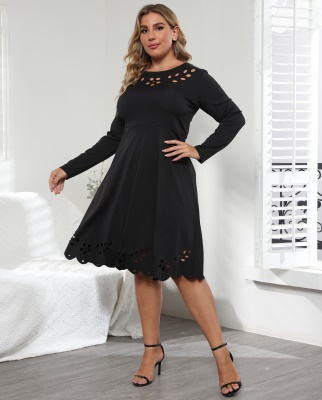 Robe femme manches longues et grand pendule