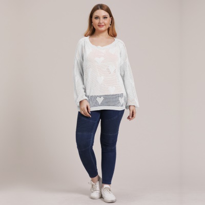 Top femme Love Love Motif découpé tissé