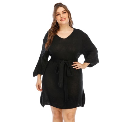 Robe à bretelles à manches évasées