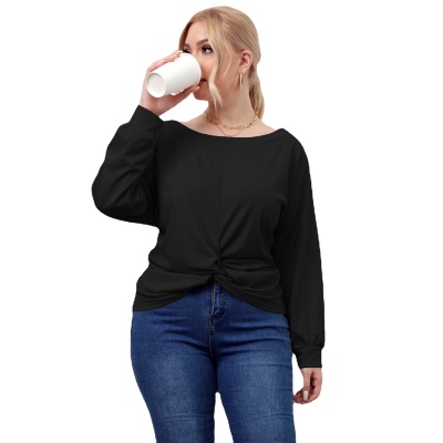 Top droit croisé irrégulier pour femmes