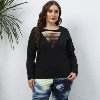 Top femme fleur brûlée ajourée