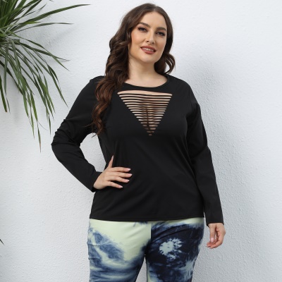 Top femme fleur brûlée ajourée