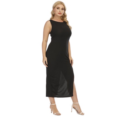 Robe longue avec fente pour femmes