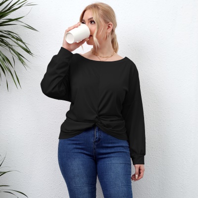 Top droit croisé irrégulier pour femmes