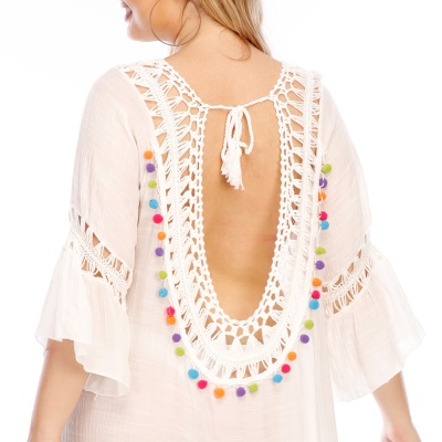 Robe longue à dos ouvert