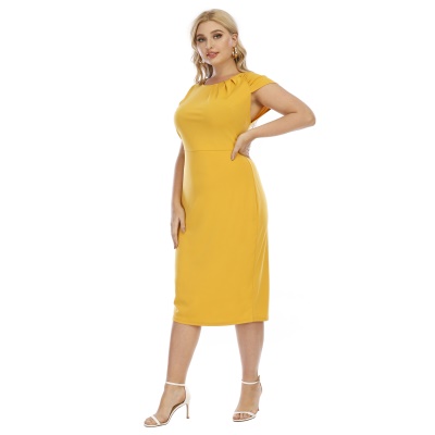 Robe classe avec manches ouvertes  pour femme