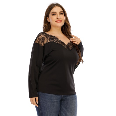 Haut dame dentelle patchwork dos nu profond V