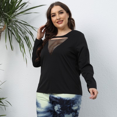Top femme fleur brûlée ajourée