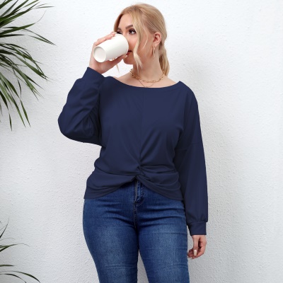 Top droit croisé irrégulier pour femmes