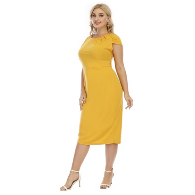 Robe classe avec manches ouvertes  pour femme