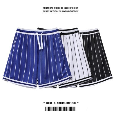 Shortde basket-ball rayé pour hommes