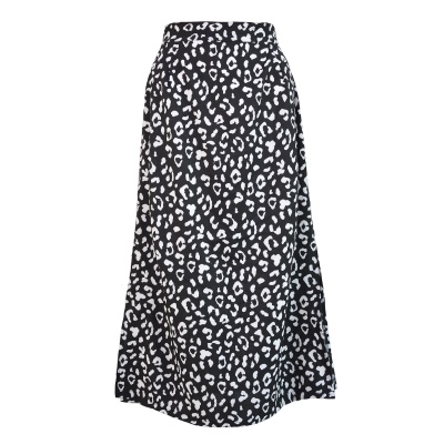 Jupe longue femme fendue taille haute