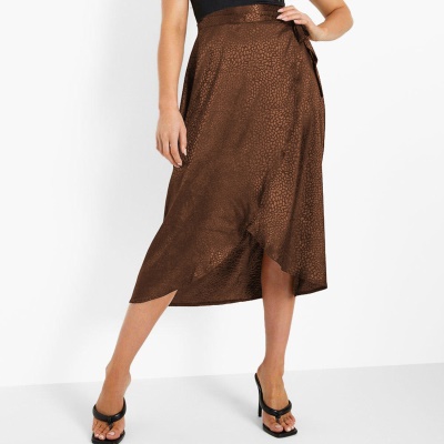 Jupe longue pour femme à lacets taille haute