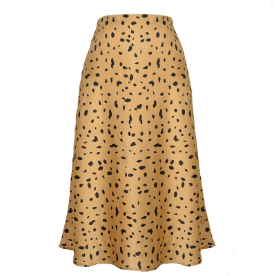 Jupe courte pour femme imprimé léopard taille haute fendue sexy