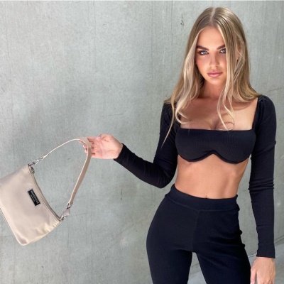 Tops pour femmes moulants enveloppés dans la poitrine spandex/lycra