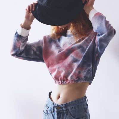 Top femme coupe slim col V manches longues sexy
