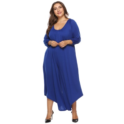 Combinaison femme col V dos nu grande taille
