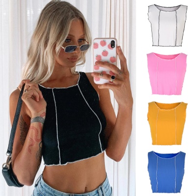 Top femme col rond slim fit