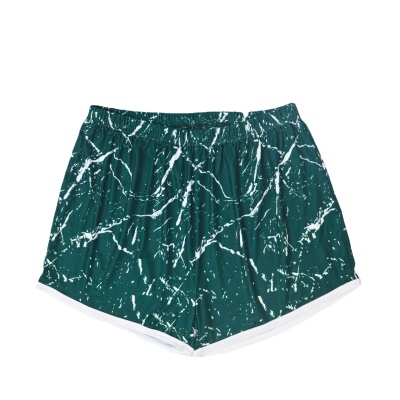 Shorts pour femmes attachés à la teinture imprimé en soie
