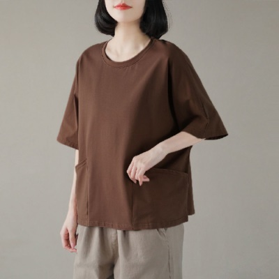 T-shirt manches courtes grande taille demi-manches