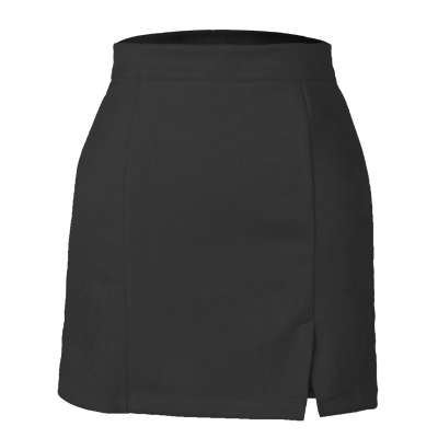Jupe courte en daim pour femmes avec hanches et taille haute