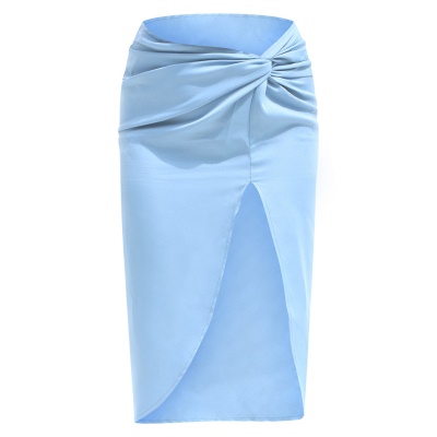 Jupe longue femme fendue, hanches et taille haute