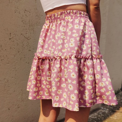Jupe courte taille haute pour femme