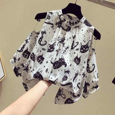 Robe en mousseline à manches courtes sans épaules pour femmes de grande taille