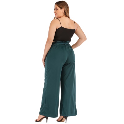 Ladies pantalons sangles arc lâche droit
